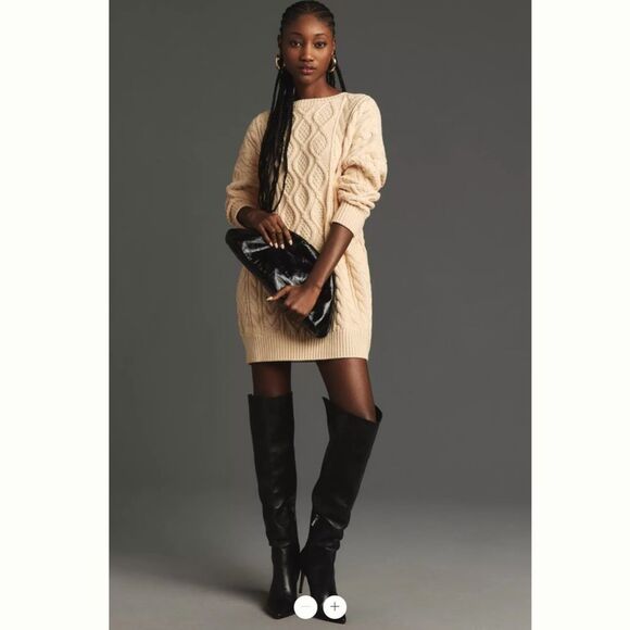 Mare Mare x Anthropologie Long-Sleeve Mini Jumper Dress - Picture 1 of 4